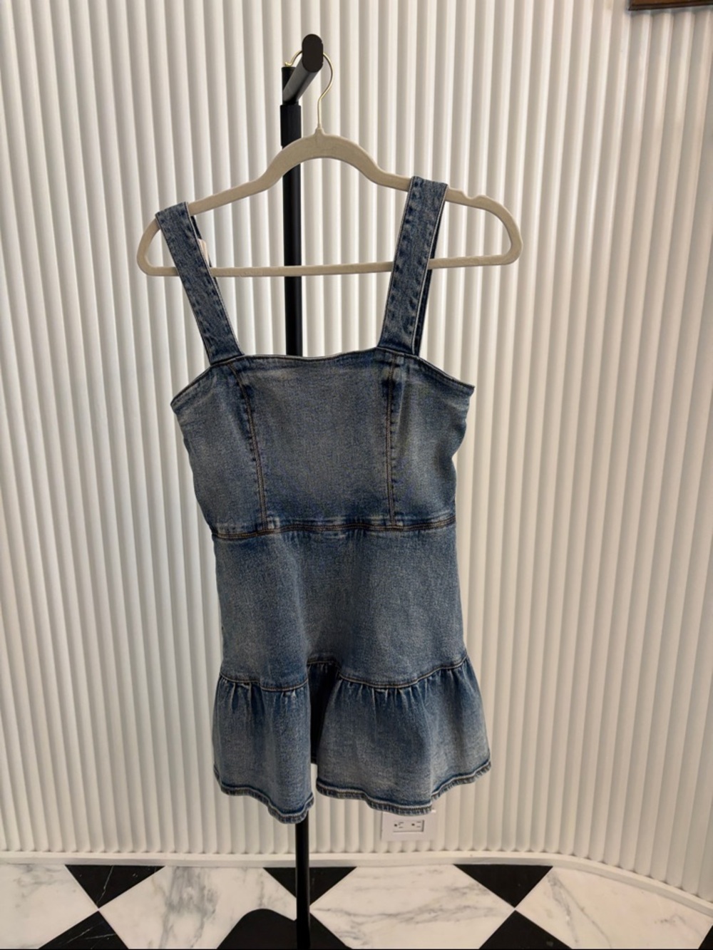 Amanda Uprichard Light Wash Denim dress